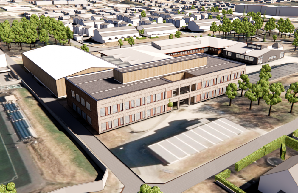 Tonstad skole er Trondheims første kommunale FutureBuilt-prosjekt. Ill.: Henning Larsen/Kvadrat